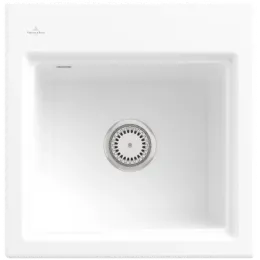Villeroy & Boch Subway Style 50 S Мойка, включая Комплект слива с ручным управлением, сливная решетка , выкл Керамика, 500 x 510 mm, Альпийский белый CeramicPlus 335501R1