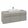 Villeroy & Boch Legato Тумба под раковину, с подсветкой, 5 выдвижных ящиков, 1400 x 550 x 500 mm, Soft Grey / Soft Grey B685L0VK