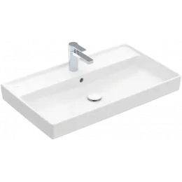 Villeroy & Boch Collaro Pаковина для установки на тумбу, 800 x 465 x 160 mm, Альпийский белый CeramicPlus, с переливом, шлифованный 4A338GR1
