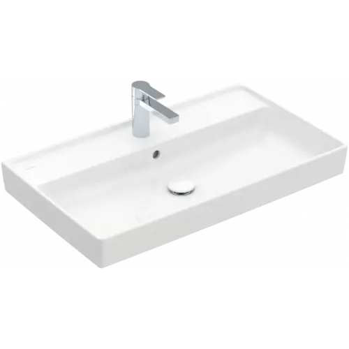 Villeroy & Boch Collaro Pаковина для установки на тумбу, 800 x 465 x 160 mm, Альпийский белый CeramicPlus, с переливом, шлифованный 4A338GR1