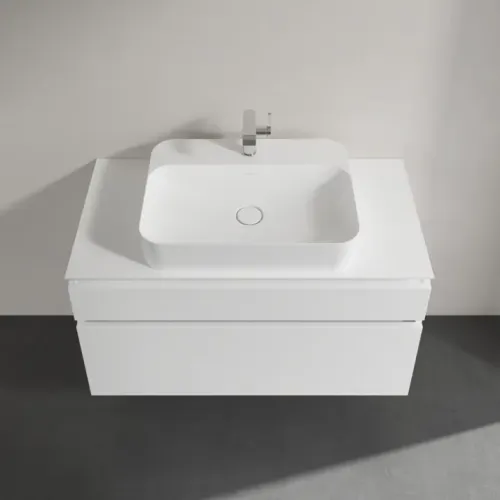 Villeroy & Boch Legato Тумба под раковину, 2 выдвижных ящика, 1000 x 550 x 500 mm, Glossy White / Glossy White B75600DH