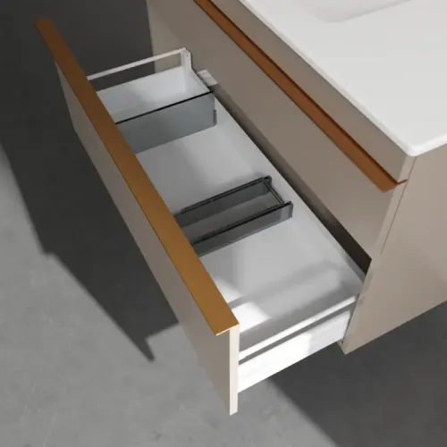 Villeroy & Boch Venticello Тумба под раковину, 2 выдвижных ящика, 953 x 590 x 502 mm, Truffle Grey / Truffle Grey A92705VG