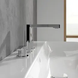 Villeroy & Boch Architectura Смеситель для ванны двухвентильный с комплектом слива со стяжкой, Хром TVW10310811061