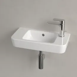Villeroy & Boch O.novo Раковина компактная, 500 x 250 x 145 mm, Альпийский белый, с переливом 4342R501
