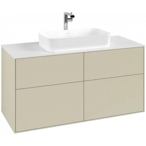 Villeroy & Boch Finion Тумба под раковину, 4 выдвижных ящика, 1200 x 603 x 501 mm, Silk Grey Matt Lacquer F26100HJ