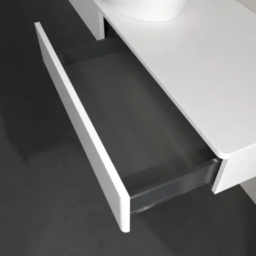 Villeroy & Boch Antao Тумба под раковину, с подсветкой, 2 выдвижных ящика, 1600 x 190 x 500 mm, лицевая поверхность без текстурированной отделки, Glossy White Lacquer / Glossy White Lacquer L14010GF