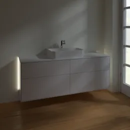 Villeroy & Boch Finion Тумба под раковину, с подсветкой, 4 выдвижных ящика, 1600 x 603 x 501 mm, Glossy White Lacquer G19100GF