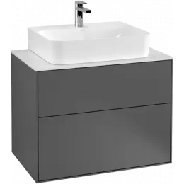 Villeroy & Boch Finion Тумба под раковину, с подсветкой, 2 выдвижных ящика, 800 x 603 x 501 mm, Silk Grey Matt Lacquer G09100HJ