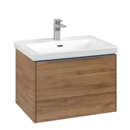Villeroy & Boch Subway 3.0 Тумба под раковину, с подсветкой, 1 выдвижной ящик, 622 x 429 x 478 mm, Oak Kansas C575L0RH