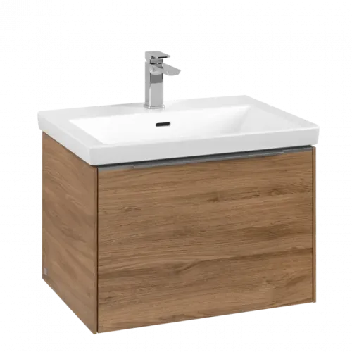 Villeroy & Boch Subway 3.0 Тумба под раковину, с подсветкой, 1 выдвижной ящик, 622 x 429 x 478 mm, Oak Kansas C575L0RH