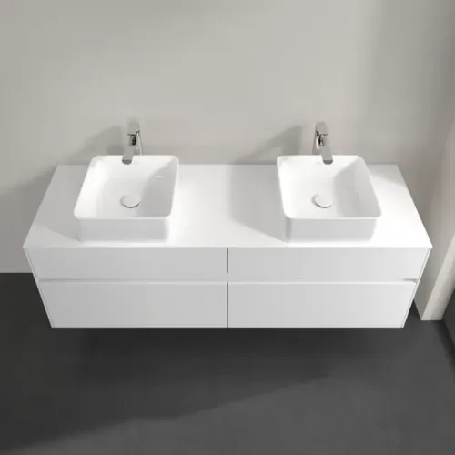 Villeroy & Boch Collaro Тумба под раковину, с подсветкой, 4 выдвижных ящика, 1600 x 548 x 500 mm, Glossy White / Glossy White C052B0DH