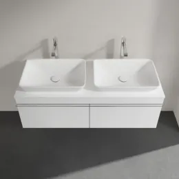 Villeroy & Boch Venticello Тумба под раковину, 2 выдвижных ящика, 1257 x 436 x 502 mm, Glossy White / Glossy White A94901DH