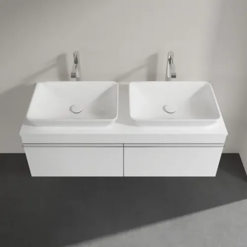 Villeroy & Boch Venticello Тумба под раковину, 2 выдвижных ящика, 1257 x 436 x 502 mm, Glossy White / Glossy White A94901DH