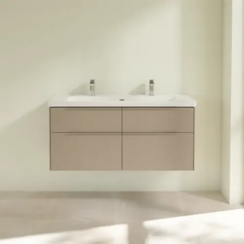 Villeroy & Boch Subway 3.0 Тумба под раковину, с подсветкой, 4 выдвижных ящика, 1272 x 576 x 478 mm, Taupe C602L2VM
