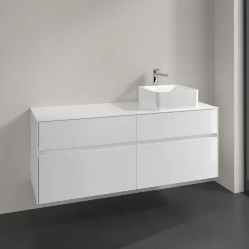 Villeroy & Boch Collaro Тумба под раковину, 4 выдвижных ящика, 1400 x 548 x 500 mm, Glossy White / Glossy White C04700DH