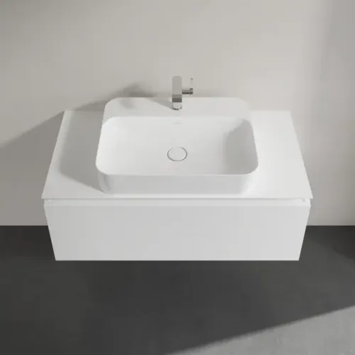 Villeroy & Boch Legato Тумба под раковину, 1 выдвижной ящик, 1000 x 380 x 500 mm, Glossy White / Glossy White B75500DH