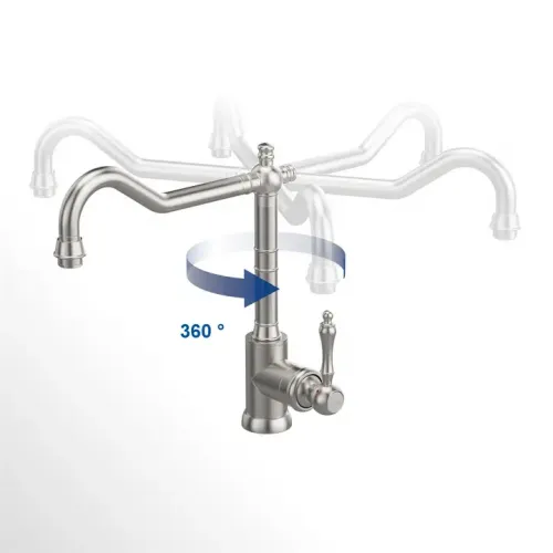 Villeroy & Boch Avia 2.0 Однорычажный смеситель для мойки Однорычажный смеситель для мойки, выкл Нержавеющая сталь, Сплошная нержавеющая сталь 924000LC