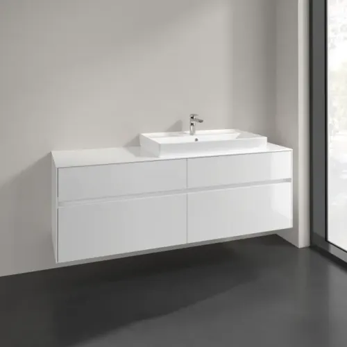 Villeroy & Boch Collaro Тумба под раковину, 4 выдвижных ящика, 1600 x 548 x 500 mm, Glossy White / Glossy White C02700DH