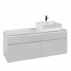 Villeroy & Boch Legato Тумба под раковину, 4 выдвижных ящика, 1400 x 550 x 500 mm, Glossy White / Glossy White B61600DH