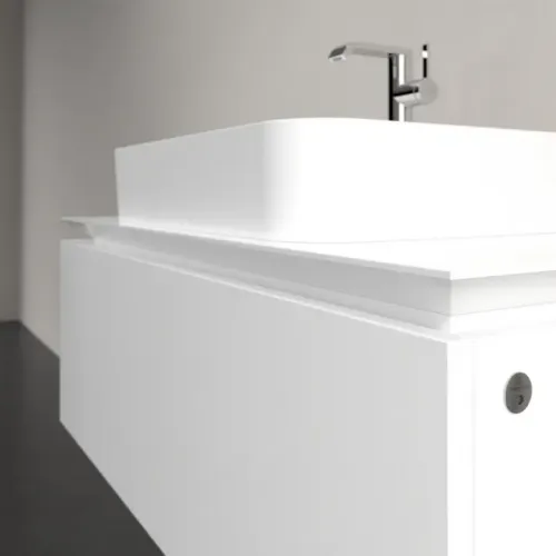 Villeroy & Boch Legato Тумба под раковину, с подсветкой, 1 выдвижной ящик, 1000 x 380 x 500 mm, Glossy White / Glossy White B755L0DH