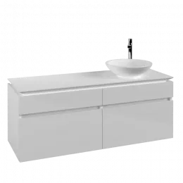 Villeroy & Boch Legato Тумба под раковину, 4 выдвижных ящика, 1400 x 550 x 500 mm, Glossy White / Glossy White B59000DH