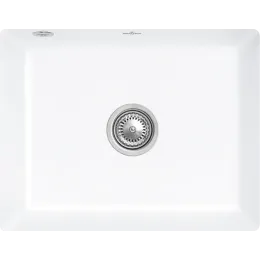 Villeroy & Boch Subway 60 SU Мойка под столешницу, включая Комплект слива с ручным управлением, выкл Керамика, 545 x 440 mm, Альпийский белый CeramicPlus 331001R1