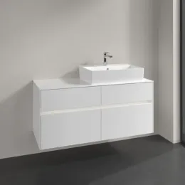 Villeroy & Boch Collaro Тумба под раковину, с подсветкой, 4 выдвижных ящика, 1200 x 548 x 500 mm, Glossy White / Glossy White C130B0DH