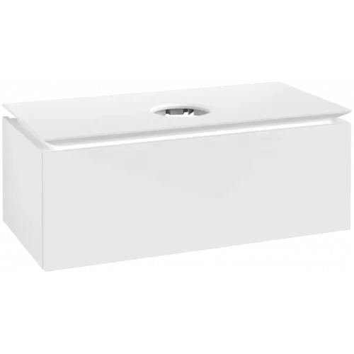 Villeroy & Boch Legato Тумба под раковину, 1 выдвижной ящик, 1000 x 380 x 500 mm, Glossy White / Glossy White B57100DH