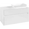 Villeroy & Boch Collaro Тумба под раковину, 2 выдвижных ящика, 1000 x 548 x 500 mm, Glossy White / Glossy White C11100DH