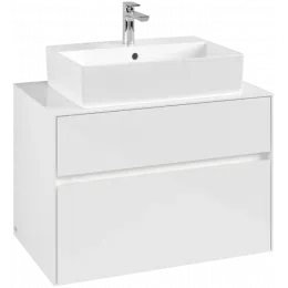 Villeroy & Boch Collaro Тумба под раковину, с подсветкой, 2 выдвижных ящика, 800 x 548 x 500 mm / Glossy White C124B0DH
