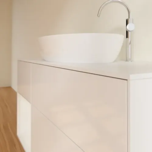 Villeroy & Boch Finion Тумба под раковину, с подсветкой, 3 выдвижных ящика, 1200 x 603 x 501 mm, Glossy White Lacquer / Glossy White Lacquer G941GFGF