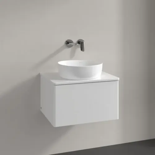 Villeroy & Boch Antao Тумба под раковину, с подсветкой, 1 выдвижной ящик, 600 x 360 x 500 mm, лицевая поверхность без текстурированной отделки, Glossy White Lacquer / Glossy White Lacquer L29010GF