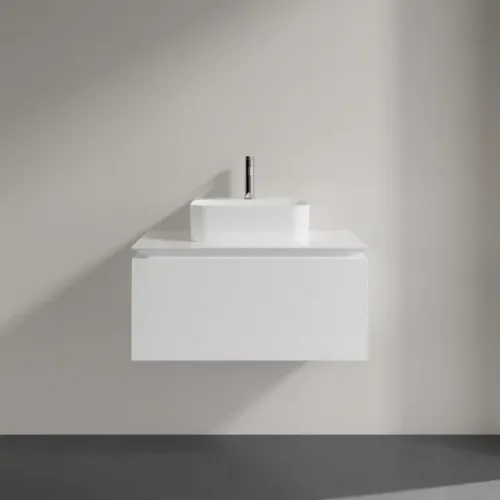 Villeroy & Boch Legato Тумба под раковину, 1 выдвижной ящик, 800 x 380 x 500 mm, Glossy White / Glossy White B73300DH