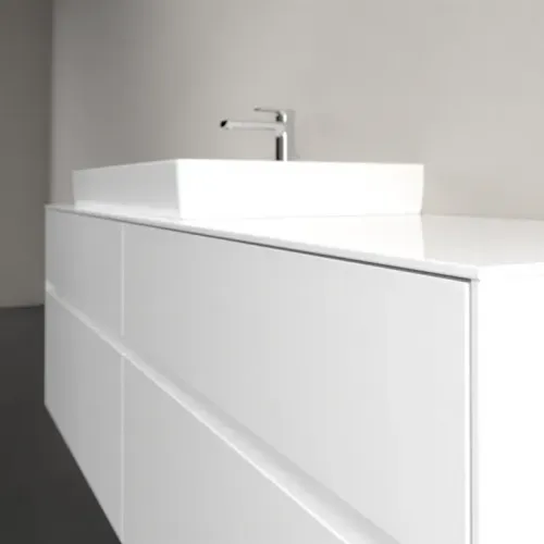 Villeroy & Boch Collaro Тумба под раковину, с подсветкой, 4 выдвижных ящика, 1600 x 548 x 500 mm, Glossy White / Glossy White C026B0DH
