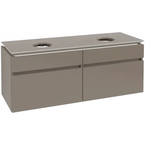 Villeroy & Boch Legato Тумба под раковину, 4 выдвижных ящика, 1400 x 550 x 500 mm, Truffle Grey / Truffle Grey B59200VG