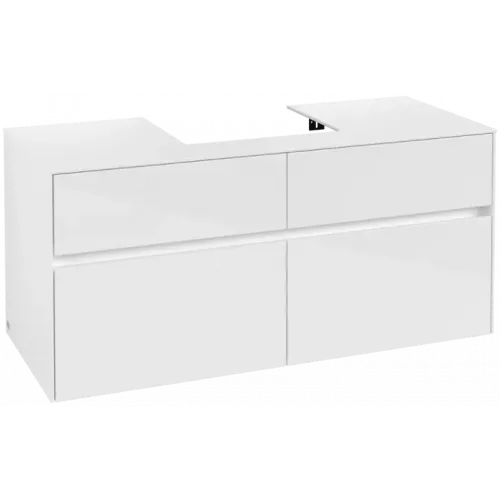 Villeroy & Boch Collaro Тумба под раковину, 4 выдвижных ящика, 1200 x 548 x 500 mm, Glossy White / Glossy White C07000DH