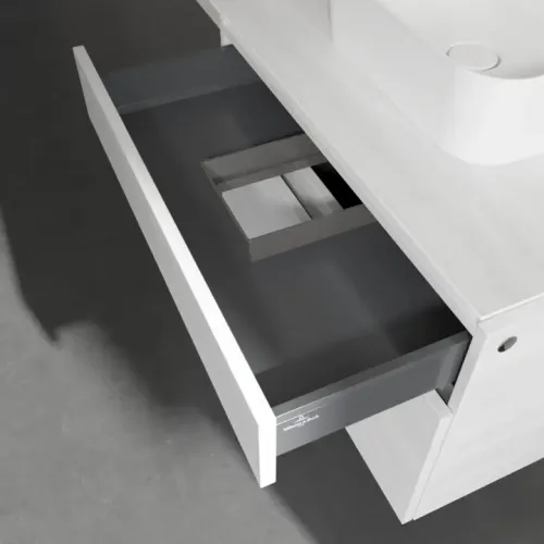 Villeroy & Boch Legato Тумба под раковину, 2 выдвижных ящика, 800 x 550 x 500 mm, White Wood / White Wood B73400E8