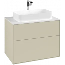Villeroy & Boch Finion Тумба под раковину, 2 выдвижных ящика, 800 x 603 x 501 mm, Silk Grey Matt Lacquer F22100HJ