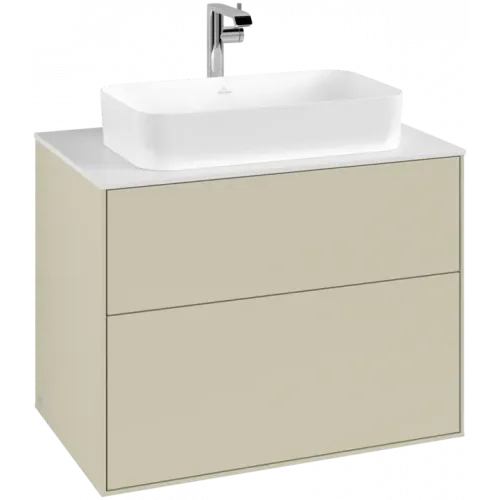 Villeroy & Boch Finion Тумба под раковину, 2 выдвижных ящика, 800 x 603 x 501 mm, Silk Grey Matt Lacquer F22100HJ