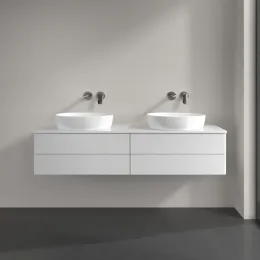 Villeroy & Boch Antao Тумба под раковину, 4 выдвижных ящика, 1600 x 360 x 500 mm, лицевая поверхность без текстурированной отделки, Glossy White Lacquer / Glossy White Lacquer K28010GF