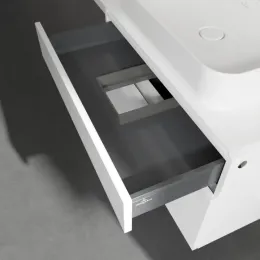 Villeroy & Boch Legato Тумба под раковину, 2 выдвижных ящика, 800 x 550 x 500 mm, Glossy White / Glossy White B75400DH