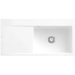 Villeroy & Boch Subway Style 60 Flat Мойка, включая Комплект слива с ручным управлением, выкл Керамика, 980 x 490 mm, Альпийский белый CeramicPlus 33611FR1