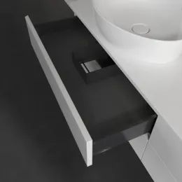 Villeroy & Boch Antao Тумба под раковину, с подсветкой, 4 выдвижных ящика, 1600 x 360 x 500 mm, лицевая поверхность без текстурированной отделки, Glossy White Lacquer / Glossy White Lacquer L26010GF