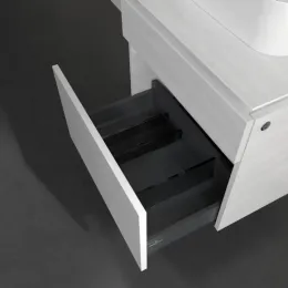 Villeroy & Boch Legato Тумба под раковину, с подсветкой, 2 выдвижных ящика, 600 x 550 x 500 mm, White Wood / White Wood B732L0E8