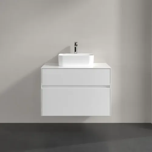 Villeroy & Boch Collaro Тумба под раковину, с подсветкой, 2 выдвижных ящика, 800 x 548 x 500 mm, Glossy White / Glossy White C093B0DH