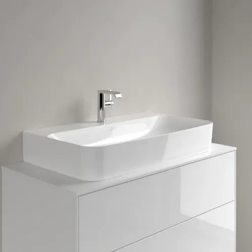 Villeroy & Boch Finion Pаковина, 800 x 470 x 165 mm, Альпийский белый CeramicPlus, со скрытым переливом, шлифованный 41688CR1