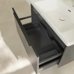 Villeroy & Boch Subway 3.0 Тумба под раковину, с подсветкой, 1 выдвижной ящик, 772 x 429 x 478 mm, Graphite C573L1VR