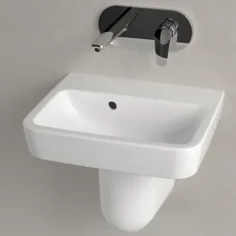 Villeroy & Boch O.novo Раковина компактная, 450 x 370 x 160 mm, Альпийский белый, с переливом 43444701