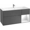 Villeroy & Boch Finion Тумба под раковину, с подсветкой, 3 выдвижных ящика, 1196 x 591 x 498 mm, Silk Grey Matt Lacquer / Silk Grey Matt Lacquer G070HJHJ