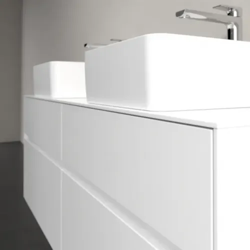 Villeroy & Boch Collaro Тумба под раковину, с подсветкой, 4 выдвижных ящика, 1400 x 548 x 500 mm, Glossy White / Glossy White C048B0DH